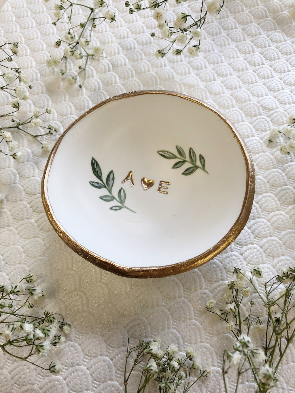 Custom Wedding Gift /  Ring Dish / Date and Initials / Wedding Gift / Personalized Gift / Personalized / Engagement Gift /