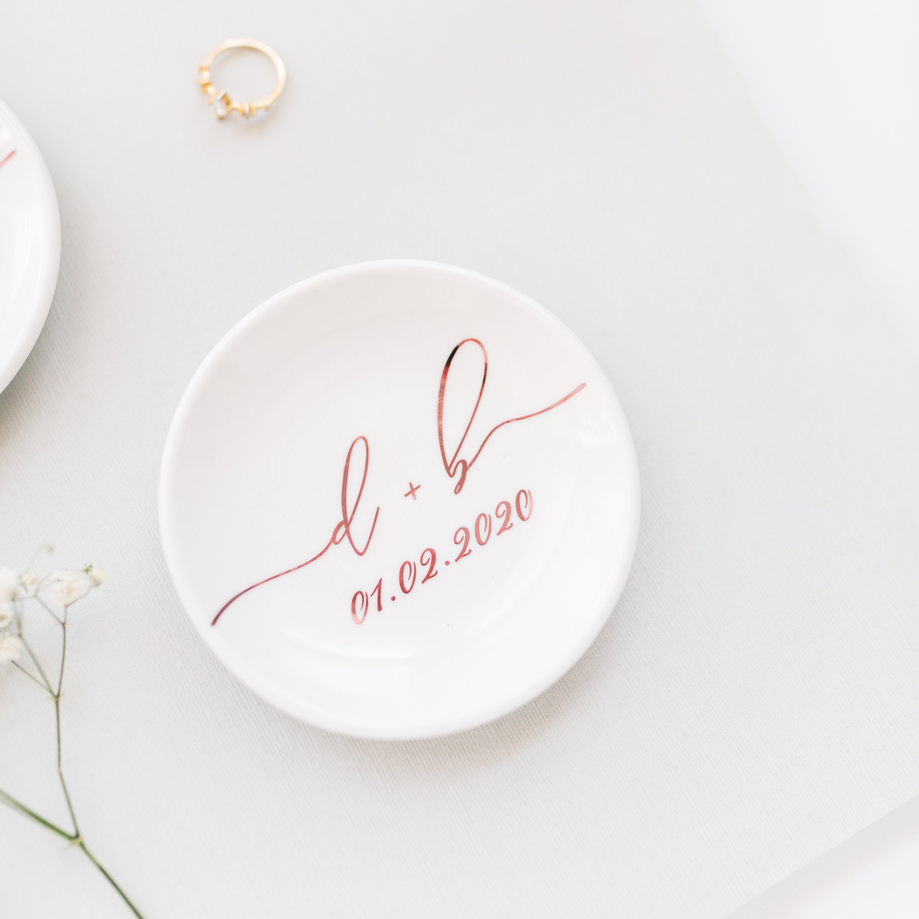 Engagement Ring Dish Jewelry Holder Trinket Dish Wedding Ring Dish, Engagement Ring Holder Anniversary Gift