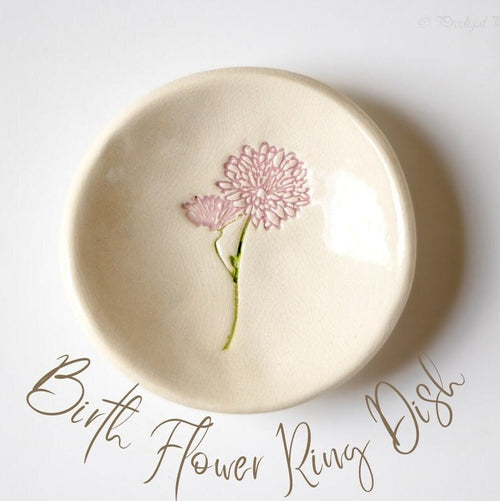 Birth Flower Ring Dish