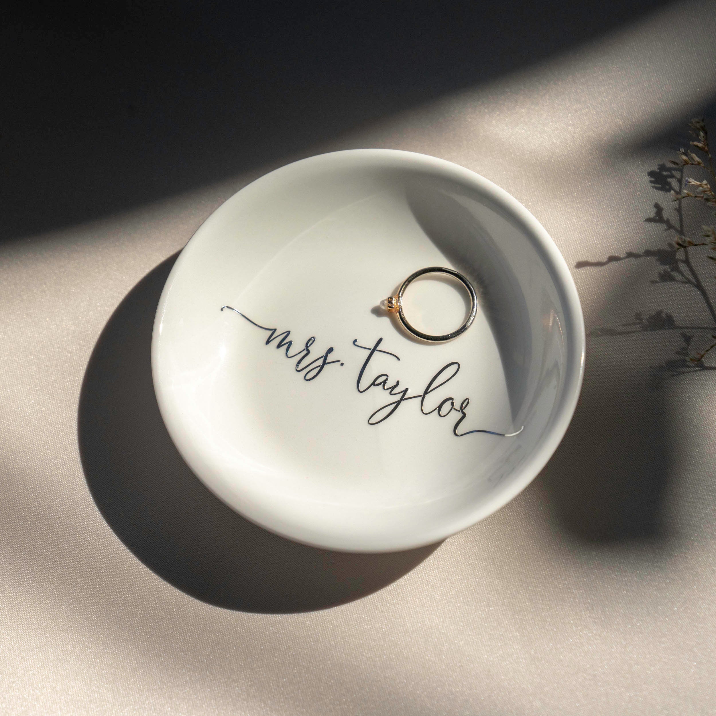 Engagement Gift - Personalized Ring Dish - Bridal Shower Gift - Gift for Bride #CF02