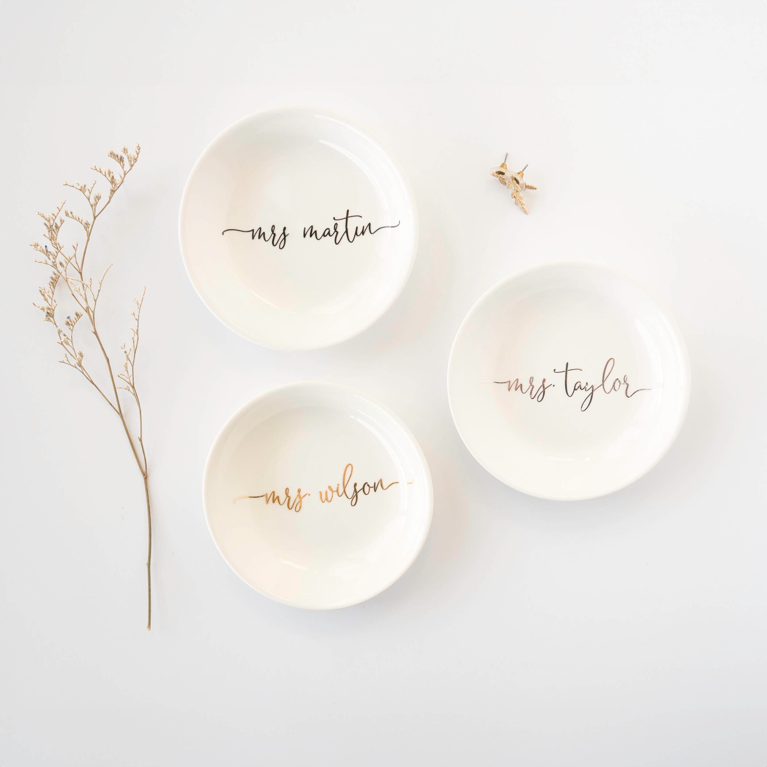 Engagement Gift - Personalized Ring Dish - Bridal Shower Gift - Gift for Bride #CF02