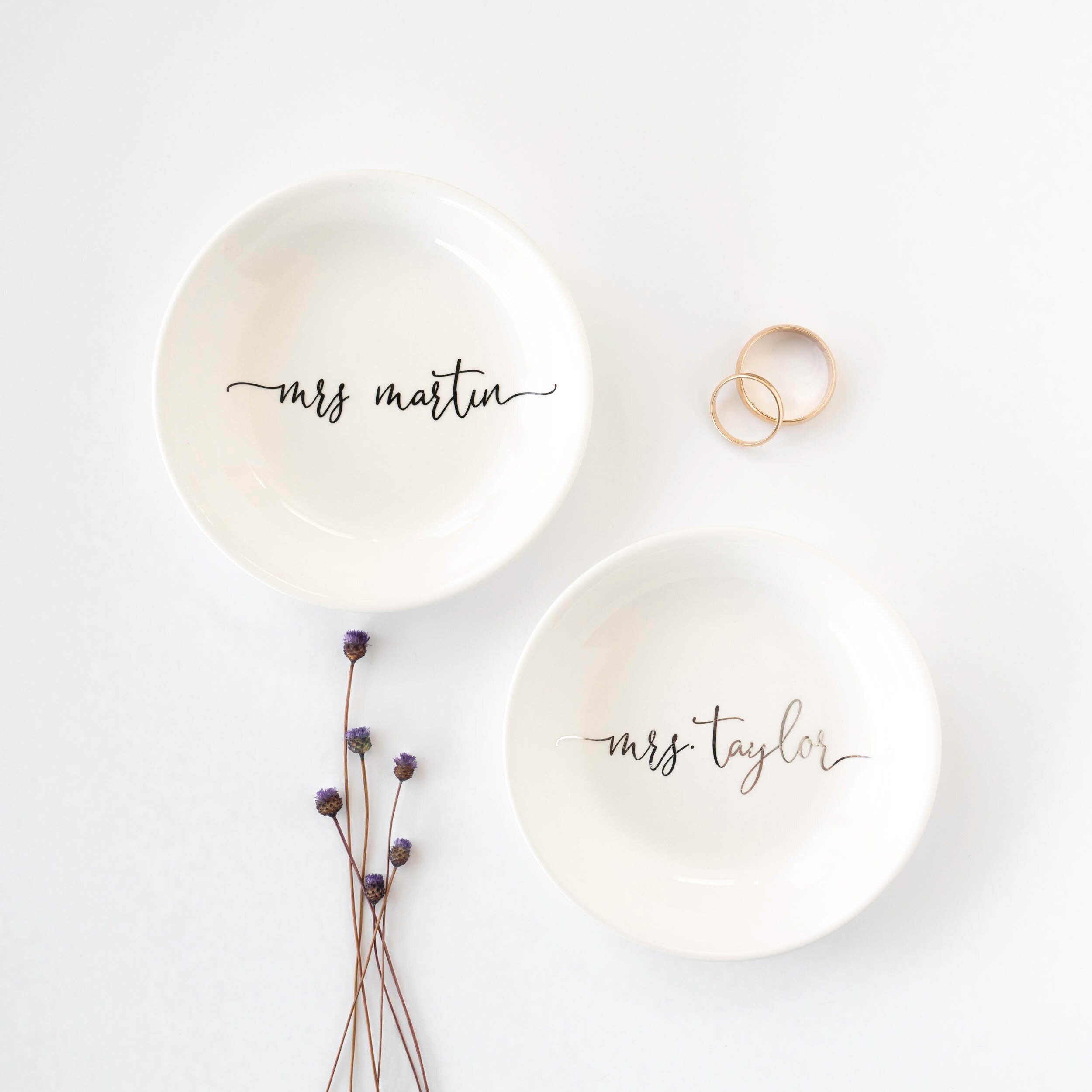 Engagement Gift - Personalized Ring Dish - Bridal Shower Gift - Gift for Bride #CF02