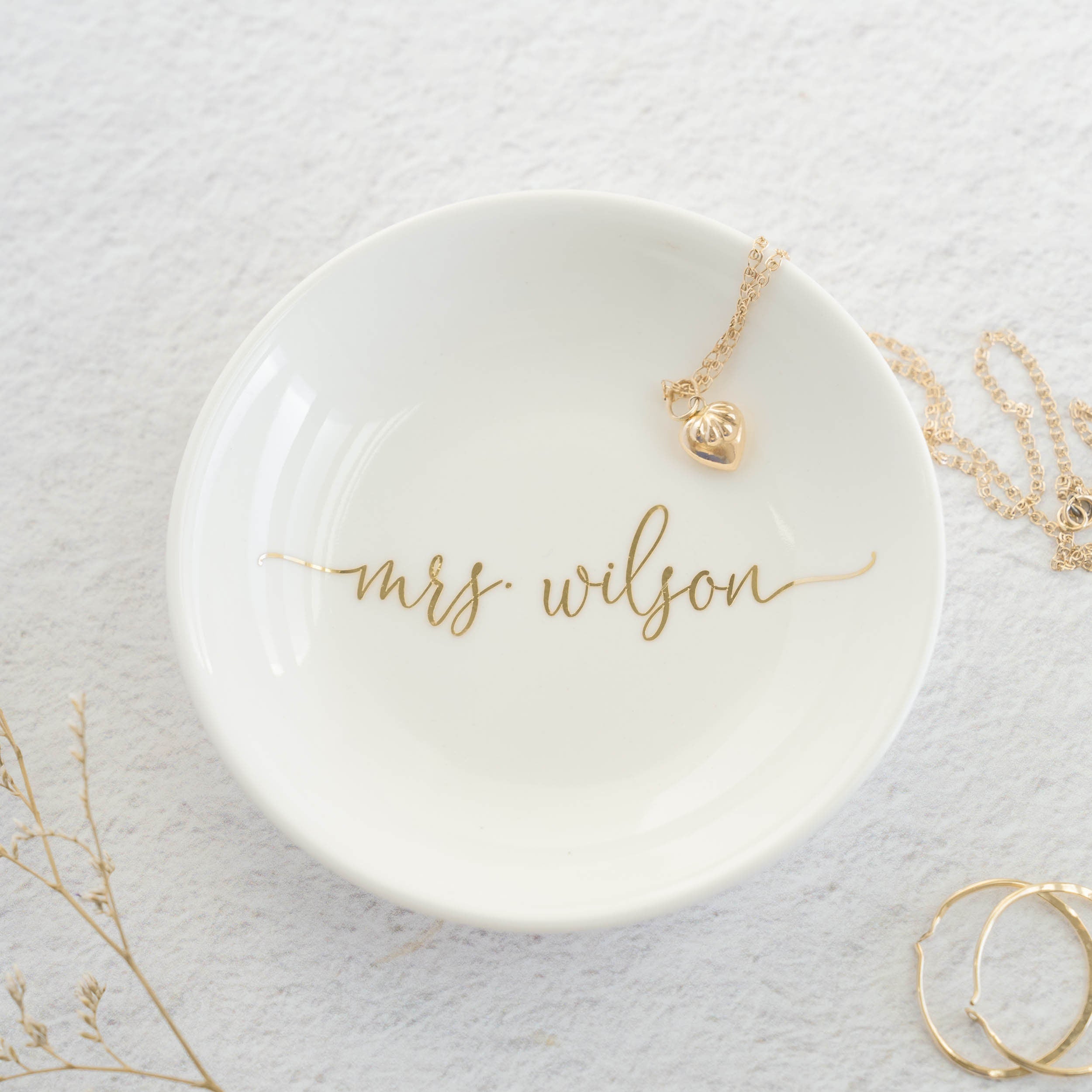 Engagement Gift - Personalized Ring Dish - Bridal Shower Gift - Gift for Bride #CF02