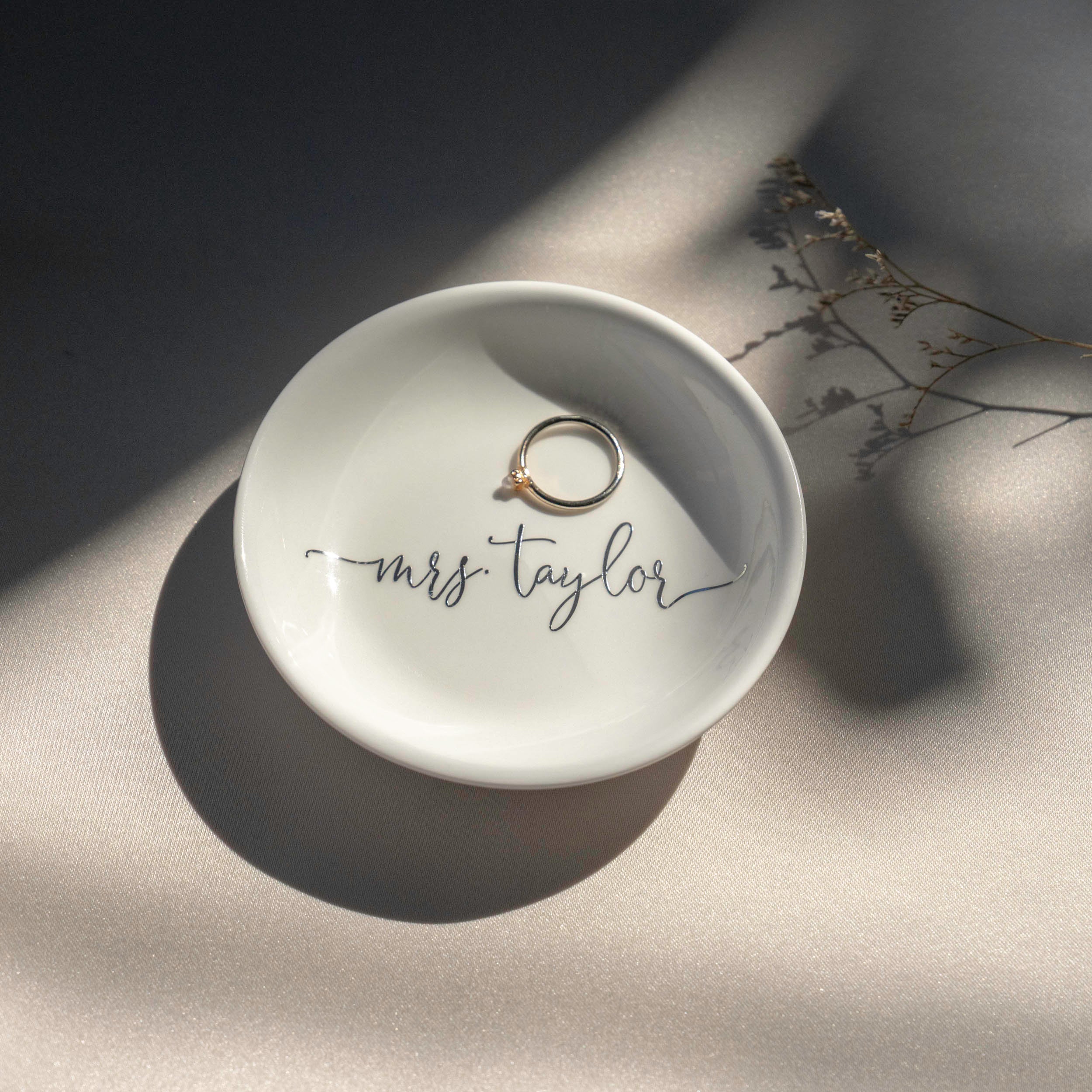 Engagement Gift - Personalized Ring Dish - Bridal Shower Gift - Gift for Bride #CF02