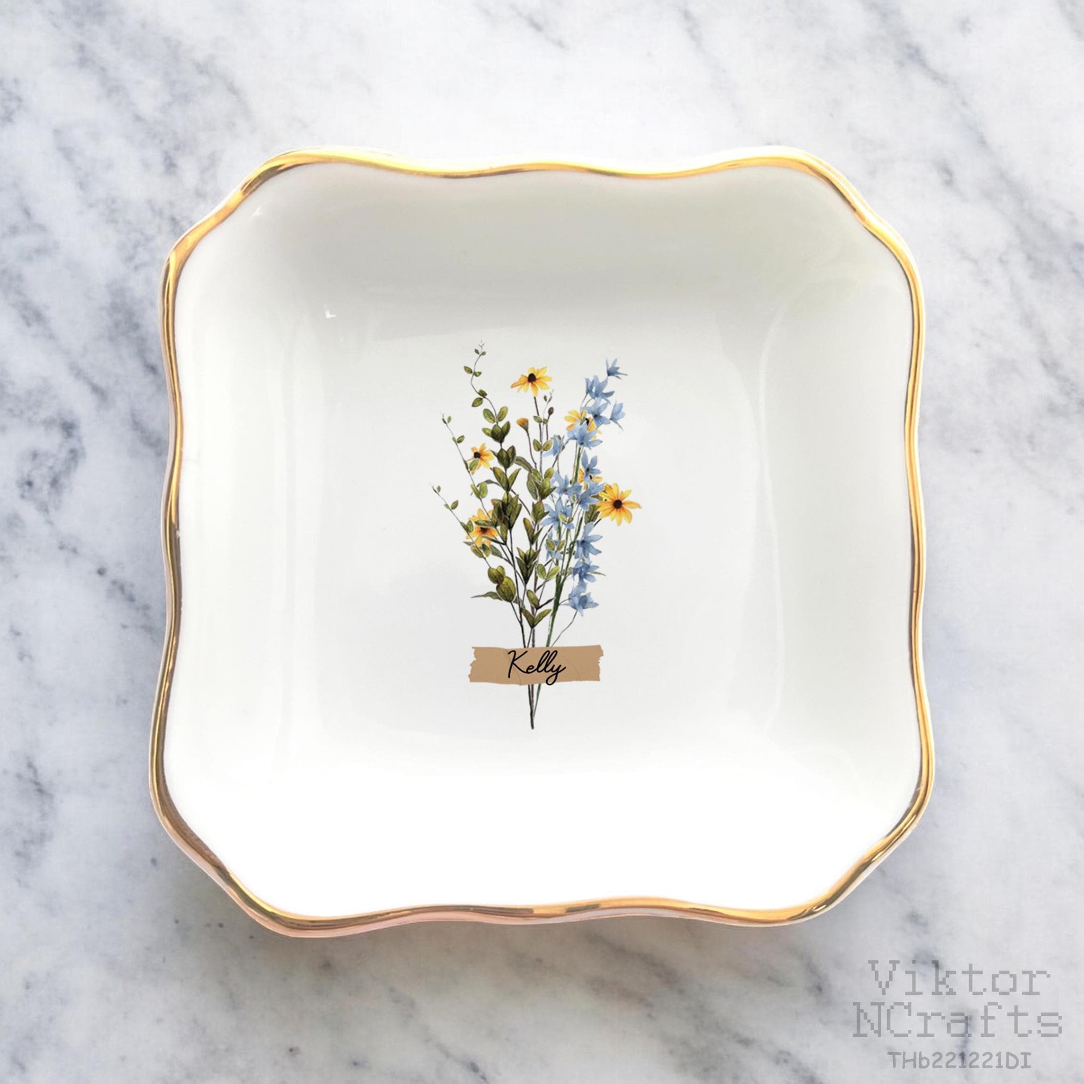 Personalized Jewelry Dish-Bridal Shower Gift