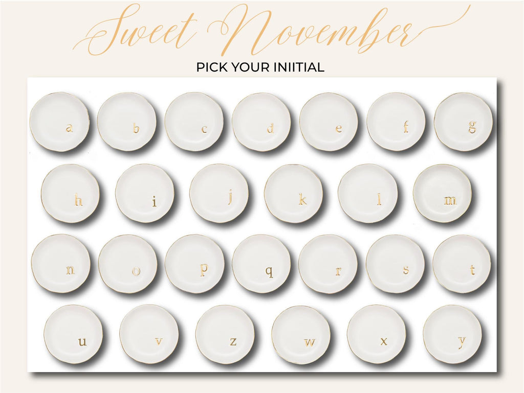 Personalized Ceramic Ring Dish - Bridesmaid Gift, Engagement Ring Holder, Bridal Shower Gift, Anniversary Keepsake, Wedding Gift (Ring Dish)