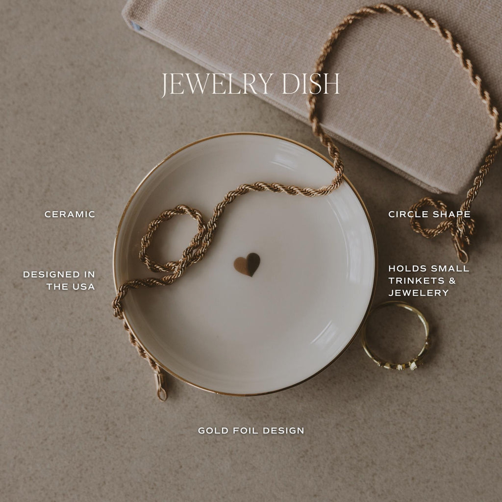 Gold Leaves Ceramic Jewelry Dish