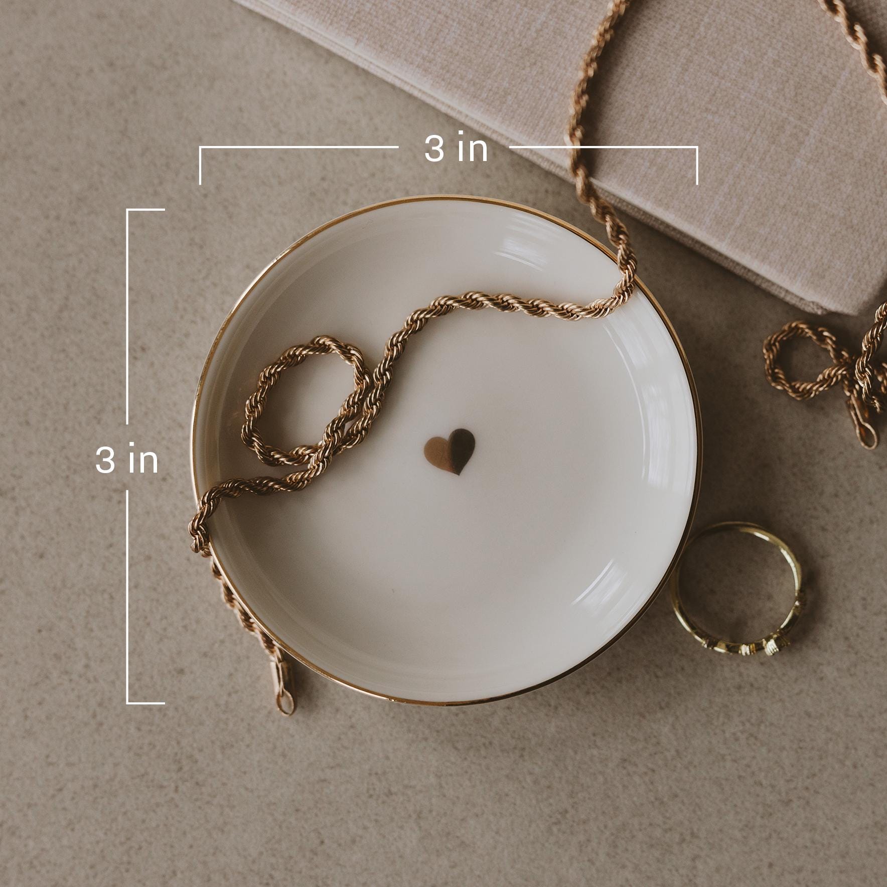 Gold Leaves Ceramic Jewelry Dish