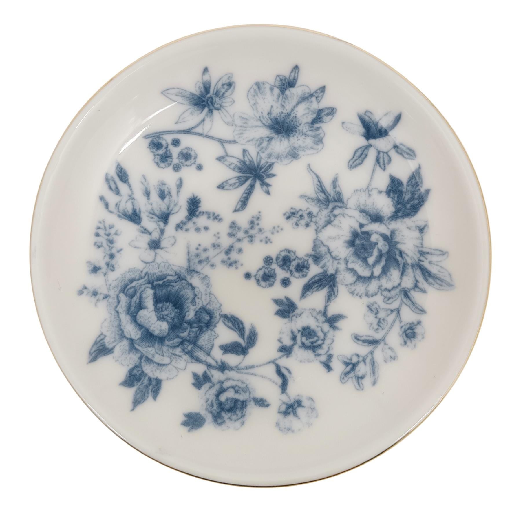 Blue Delft Jewelry Dish - Trinket Tray, Cottagecore Decor - Vintage Jewelry Dish - Engagement Ring Dish, Trinket Dish - Jewelry Holder