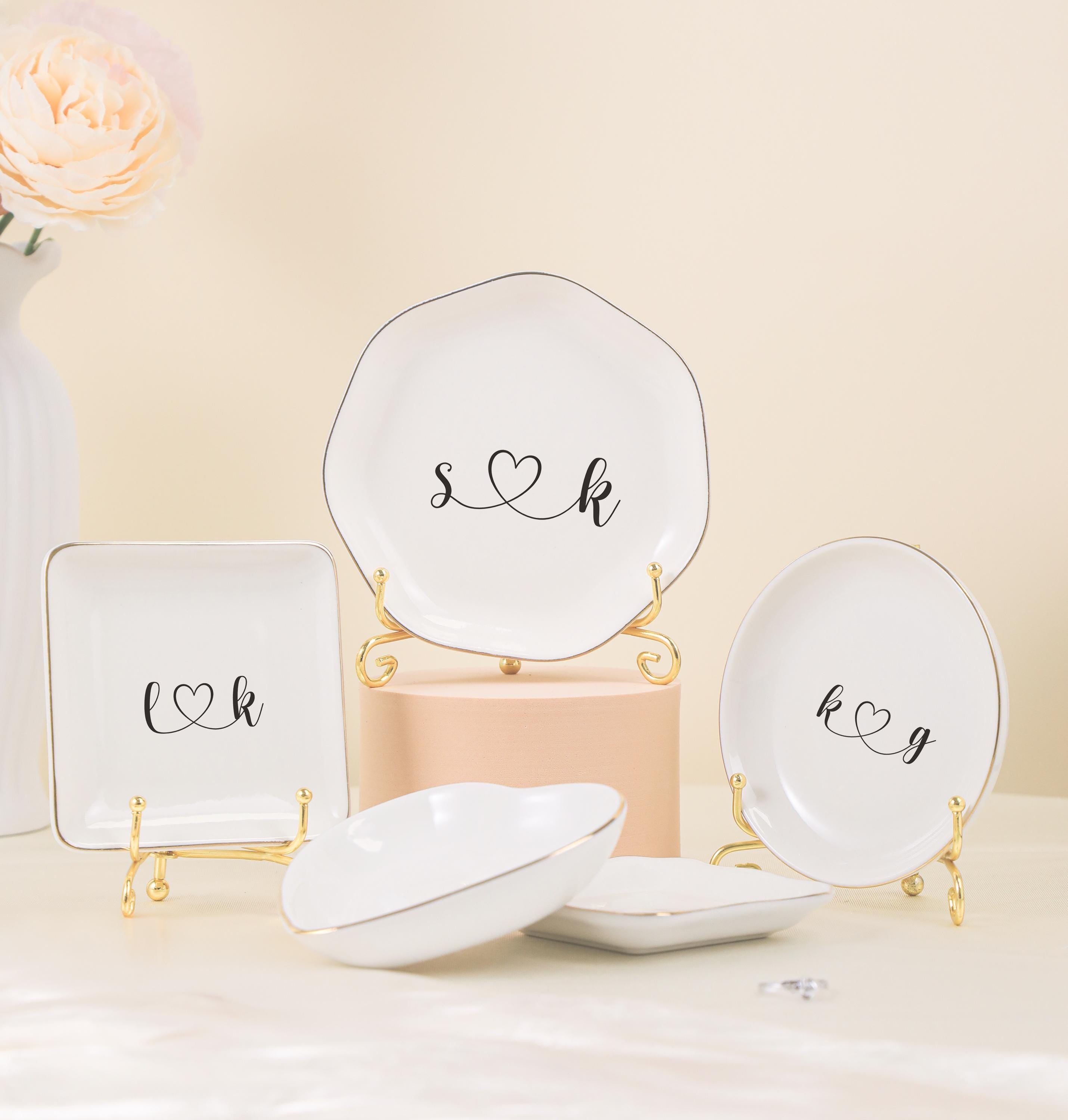 Personalized Wedding Gift/Minimalist Ring Dish/Bridal Shower Gift/Anniversary Gift/Bridesmaid Gift/Engagement Gift/Wedding Gift for Couple