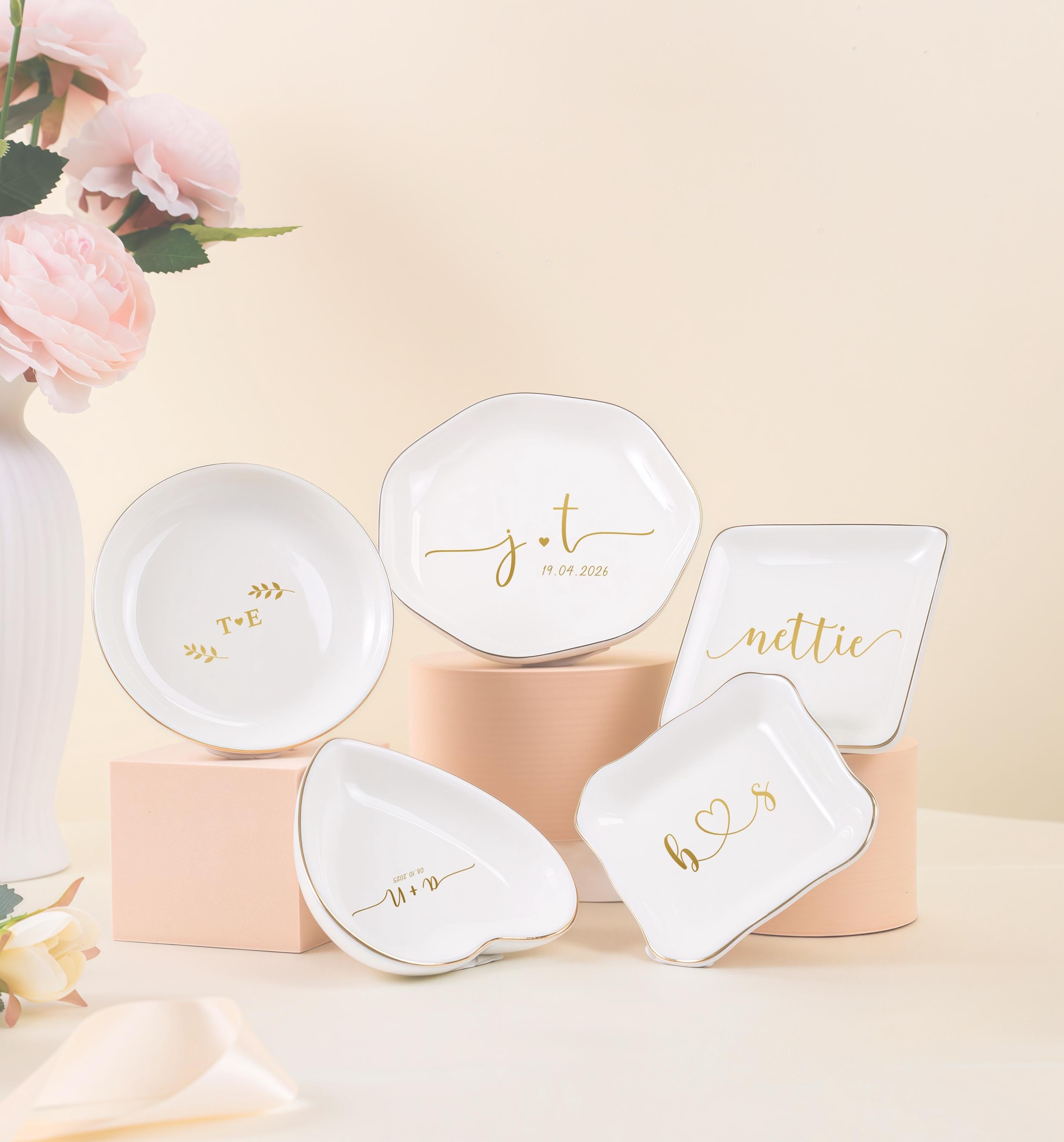 Personalized Wedding Gift/Minimalist Ring Dish/Bridal Shower Gift/Anniversary Gift/Bridesmaid Gift/Engagement Gift/Wedding Gift for Couple