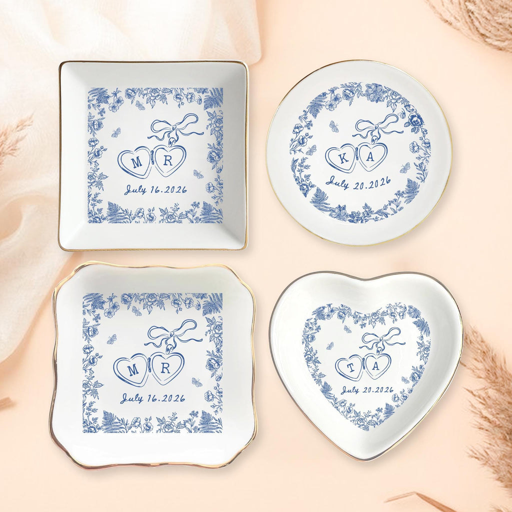 Custom Locked Ring Dish, Personalized Wedding Gift for Couple, Engagement Gift, Sentimental Gift for Bride, Handmade Custom Ring Holder Gift