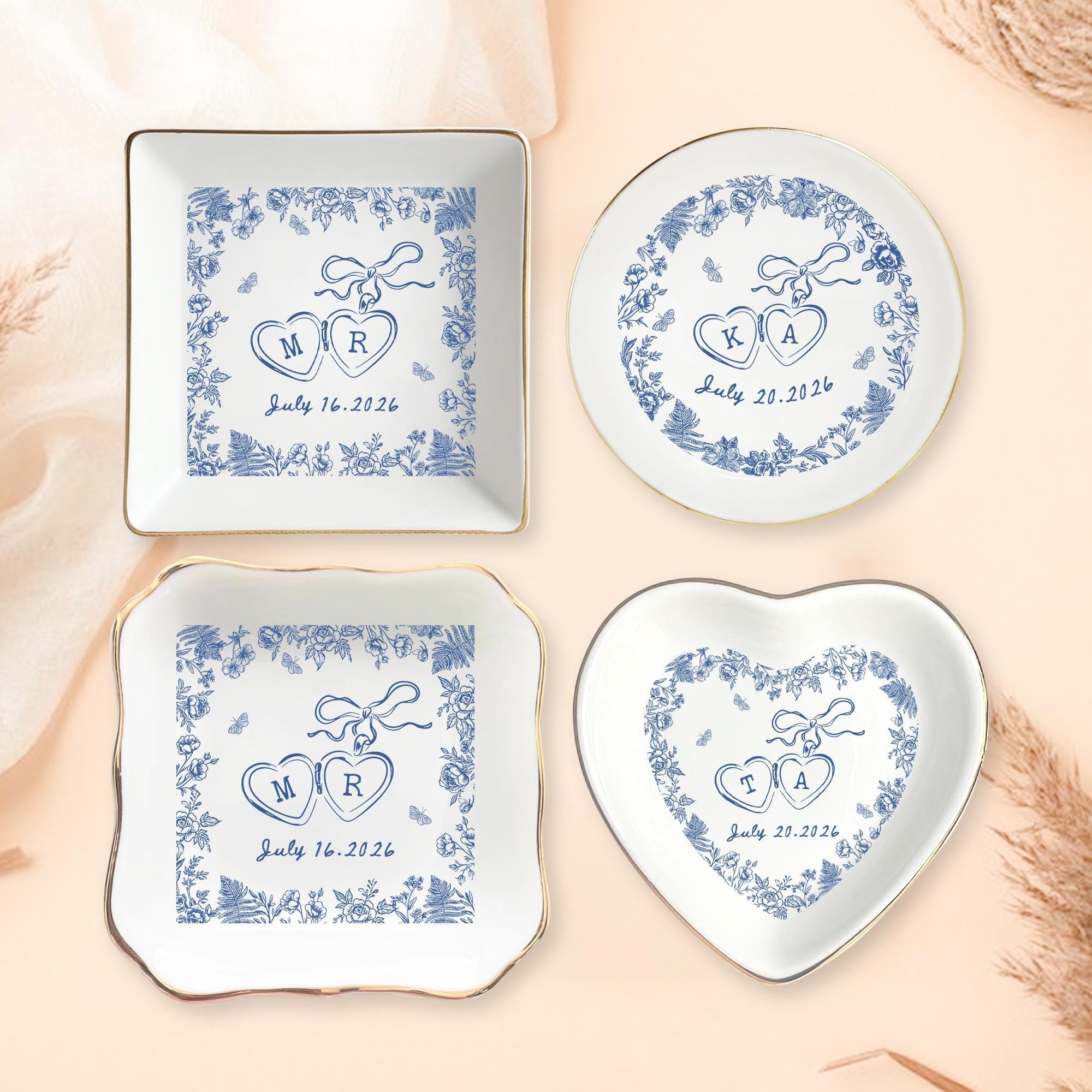 Custom Locked Ring Dish, Personalized Wedding Gift for Couple, Engagement Gift, Sentimental Gift for Bride, Handmade Custom Ring Holder Gift