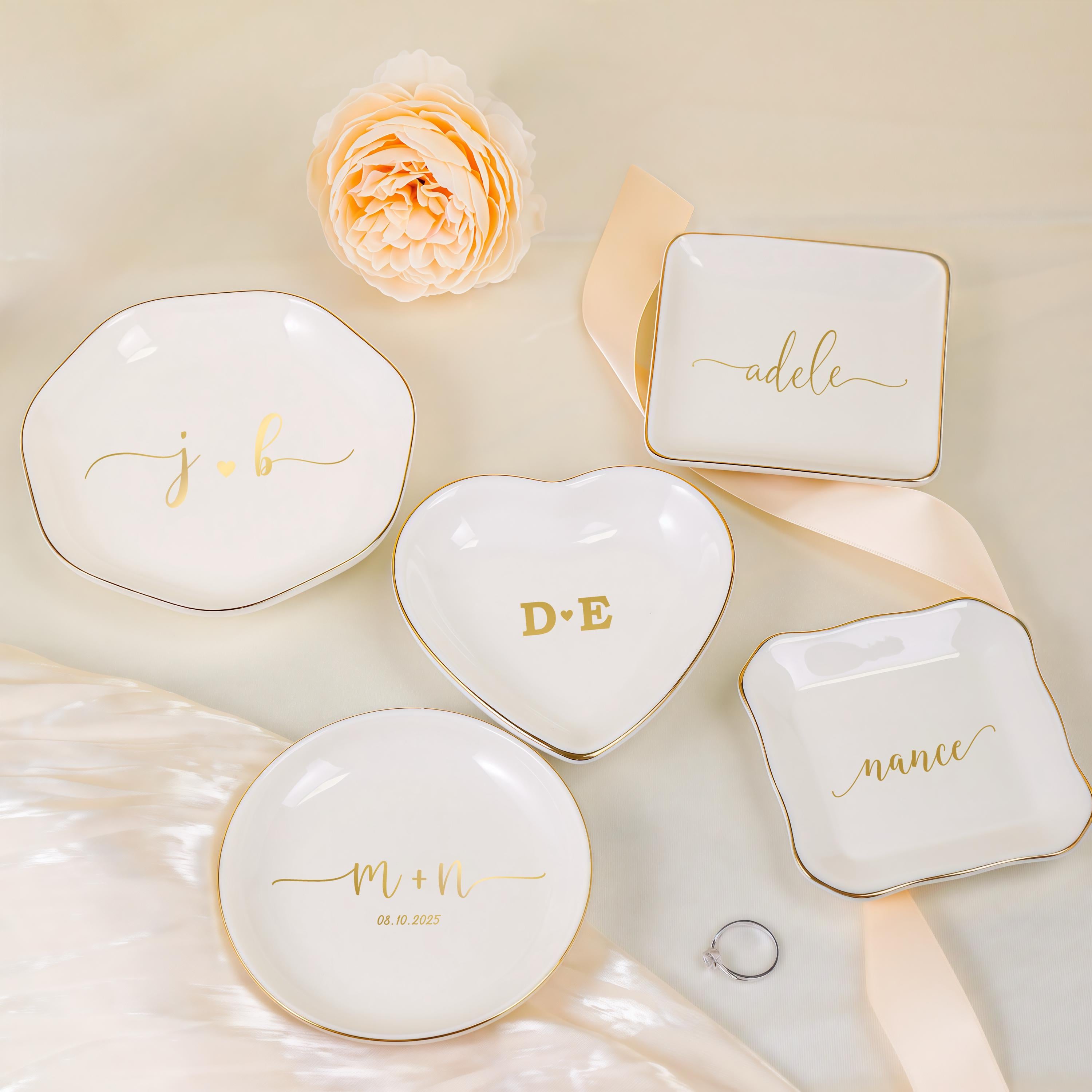 Personalized Wedding Gift/Minimalist Ring Dish/Bridal Shower Gift/Anniversary Gift/Bridesmaid Gift/Engagement Gift/Wedding Gift for Couple