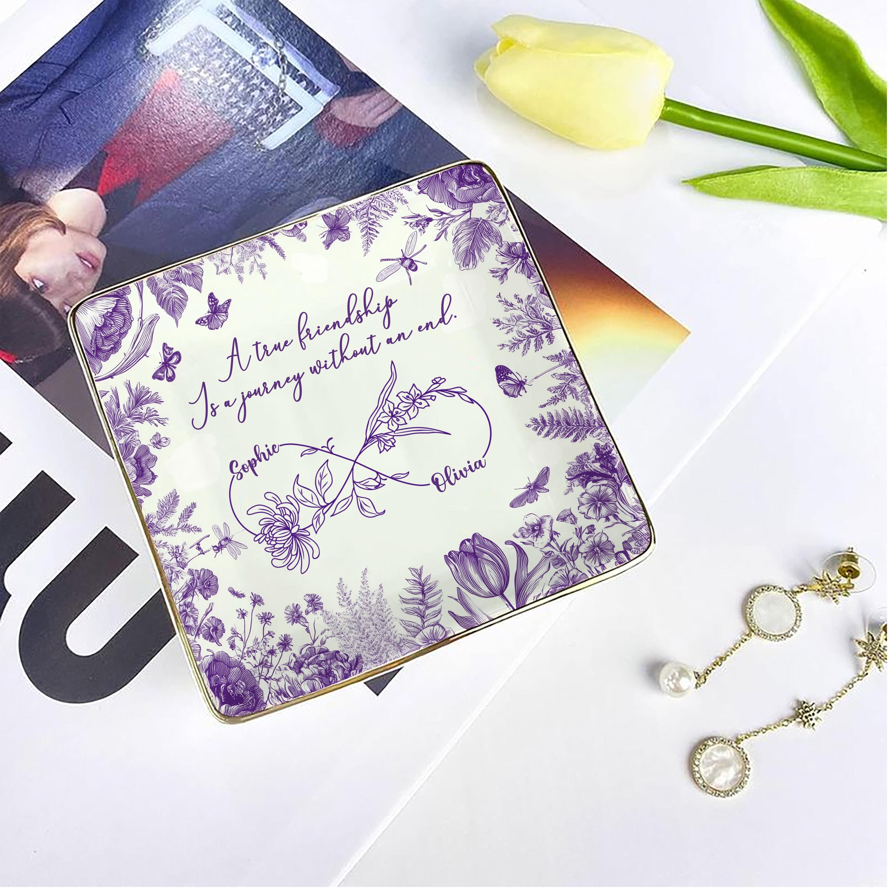 Personalized Names & Birth Flowers Tray