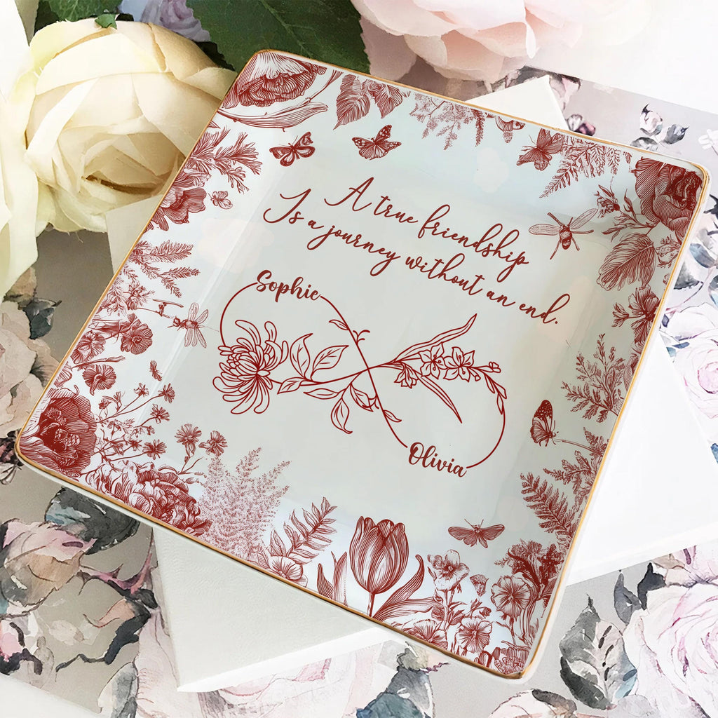 Personalized Names & Birth Flowers Tray