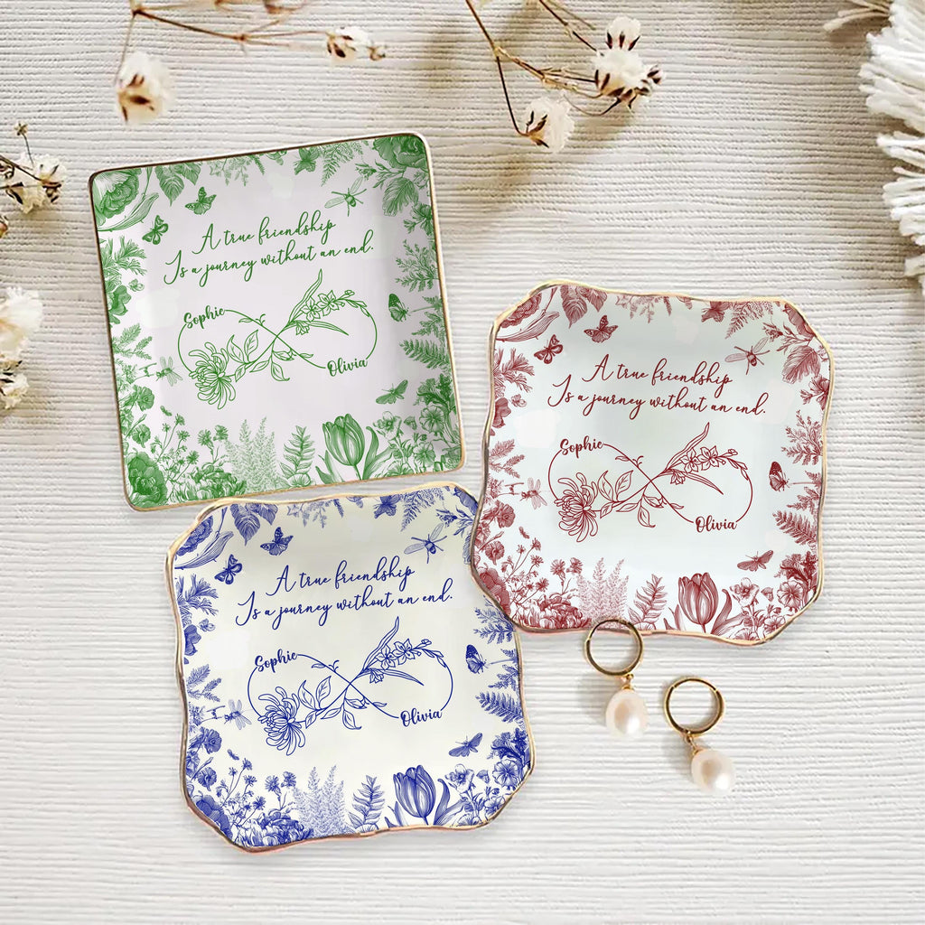 Personalized Names & Birth Flowers Tray