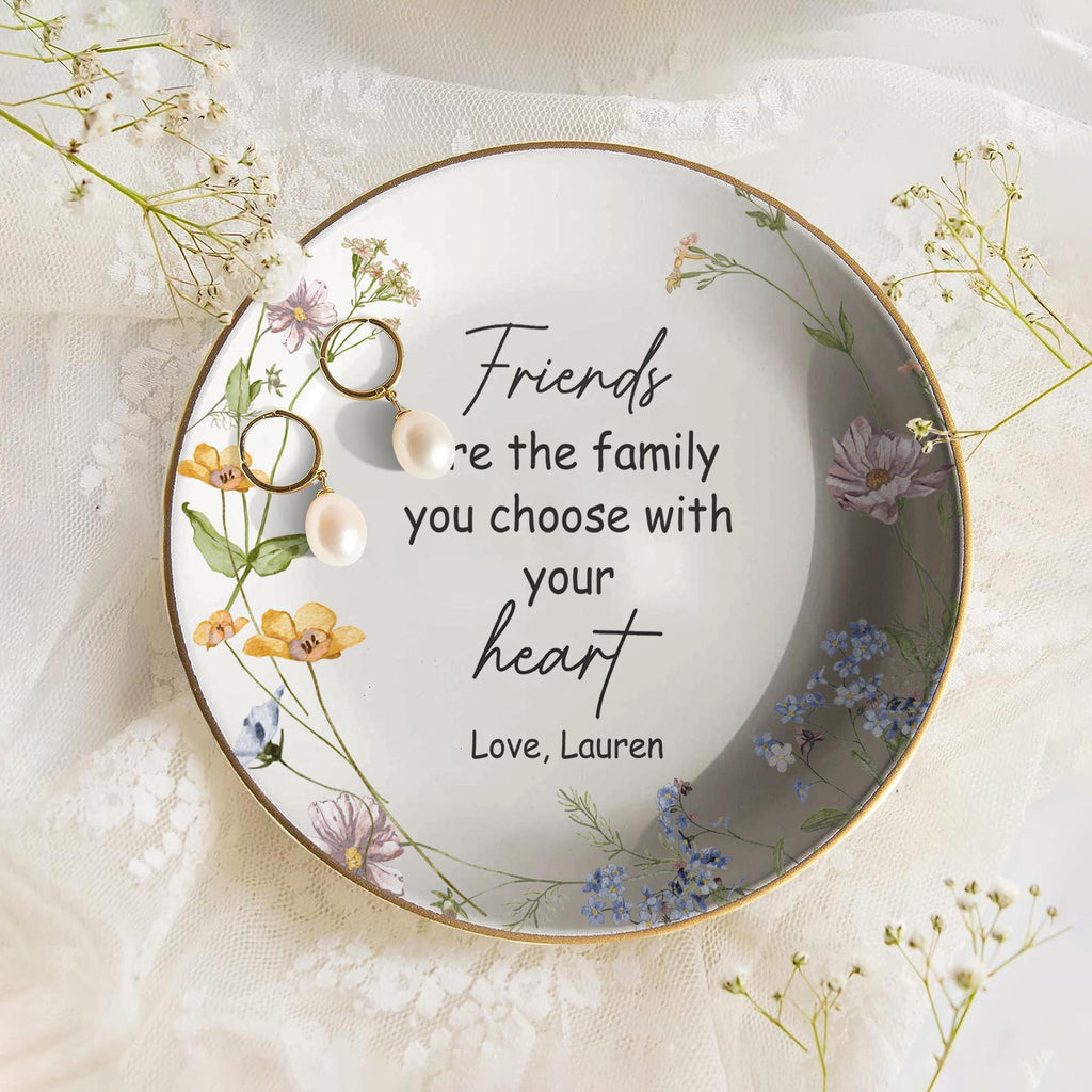 Personalized Best Friend Jewelry Dish, Custom Ring Tray for Friend, Gift for Her, Friendship Keepsake, Unique Gift Idea, Birthday Gift