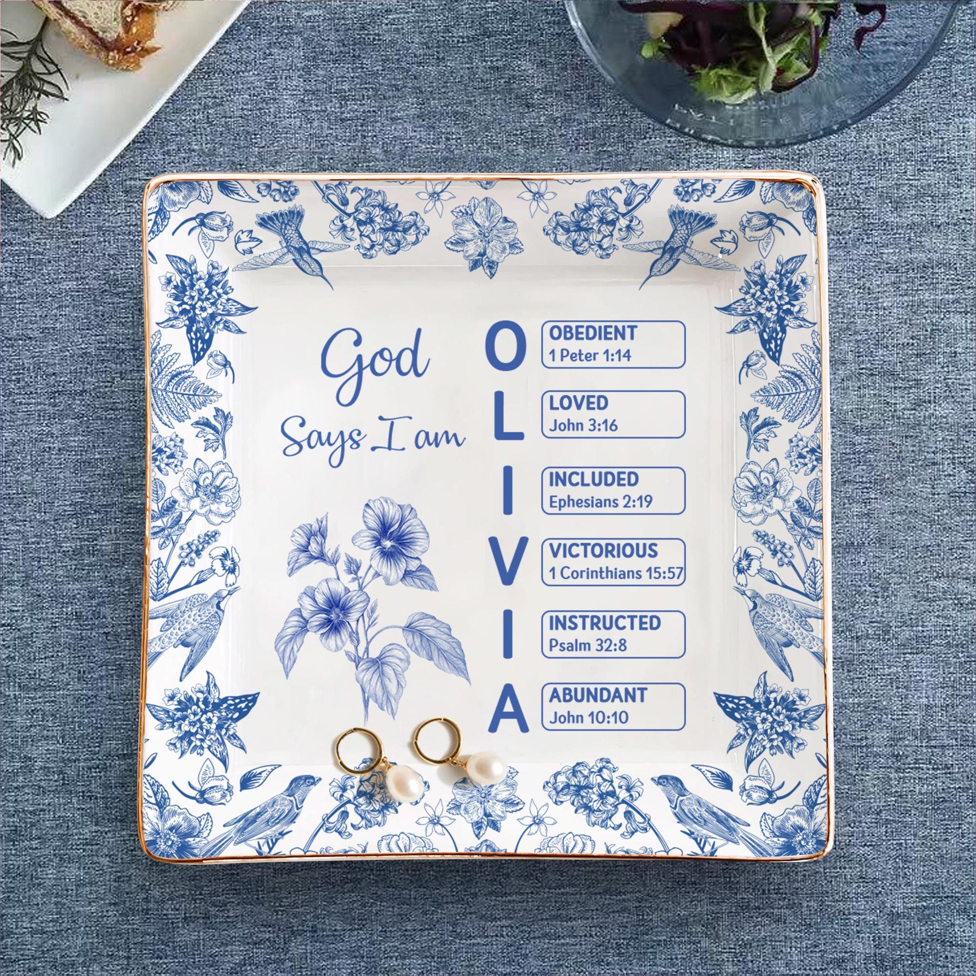 God Says I Am Name Letter In Bible Toile De Jouy