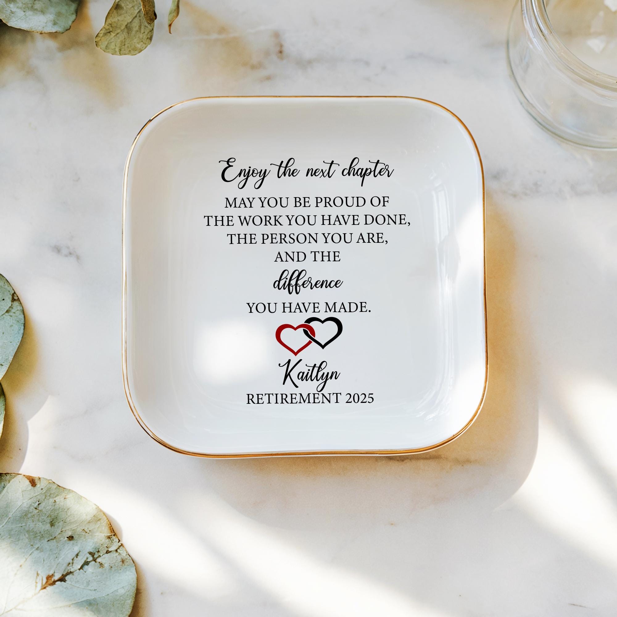 Happy Retirement Trinket Dish