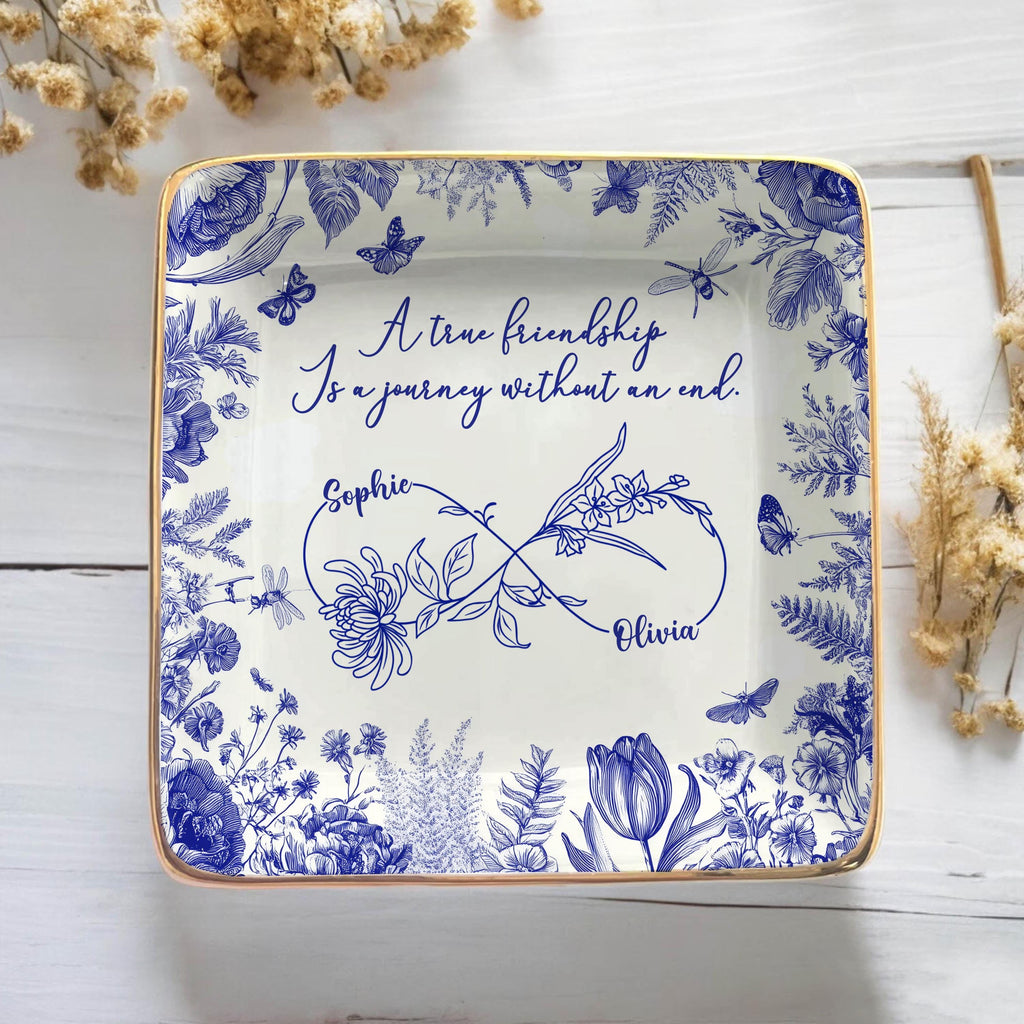 Personalized Names & Birth Flowers Tray