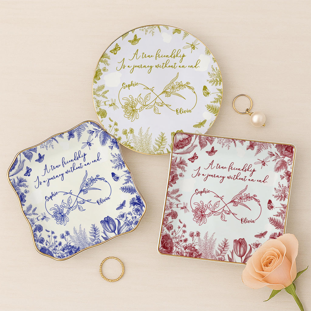 Personalized Names & Birth Flowers Tray