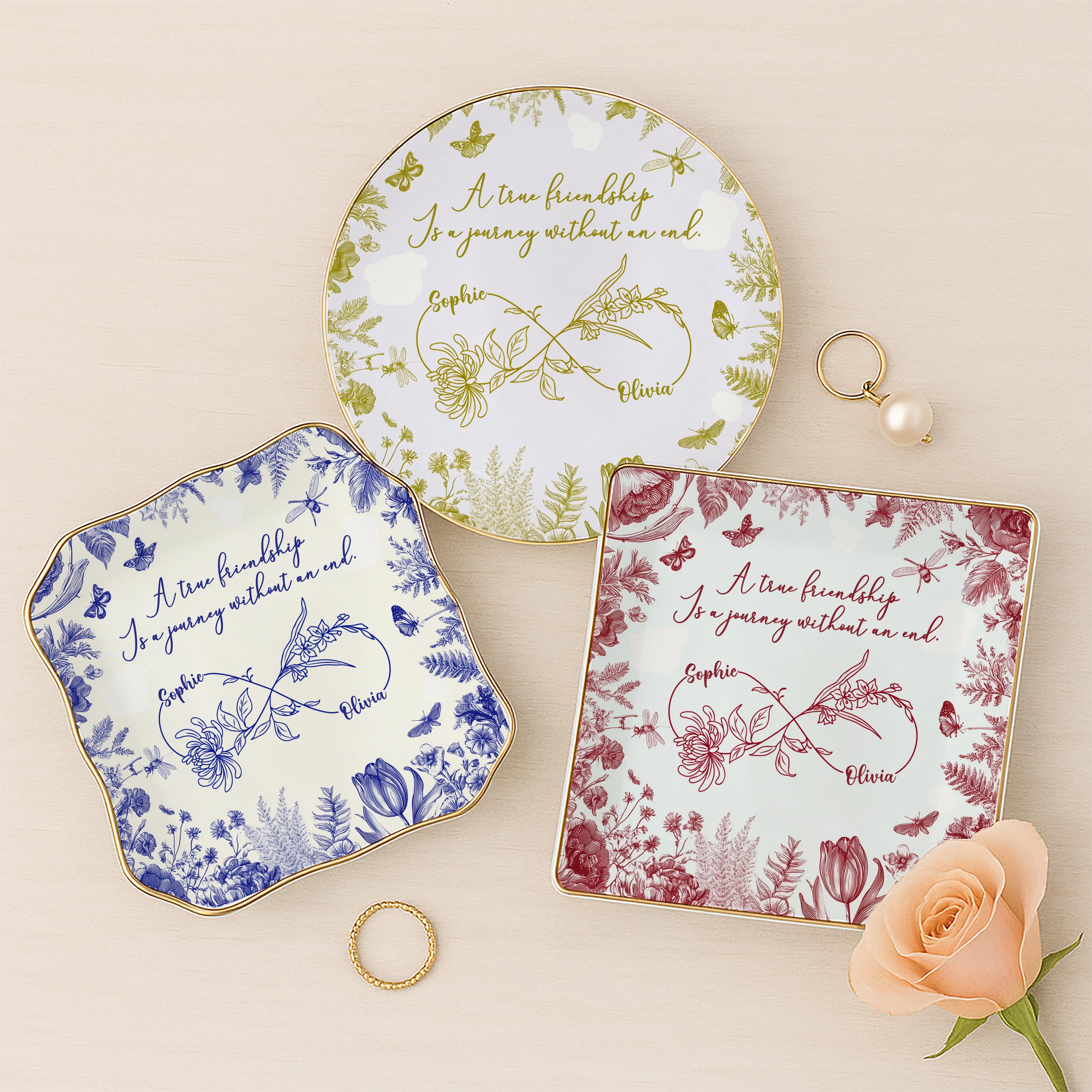 Personalized Names & Birth Flowers Tray