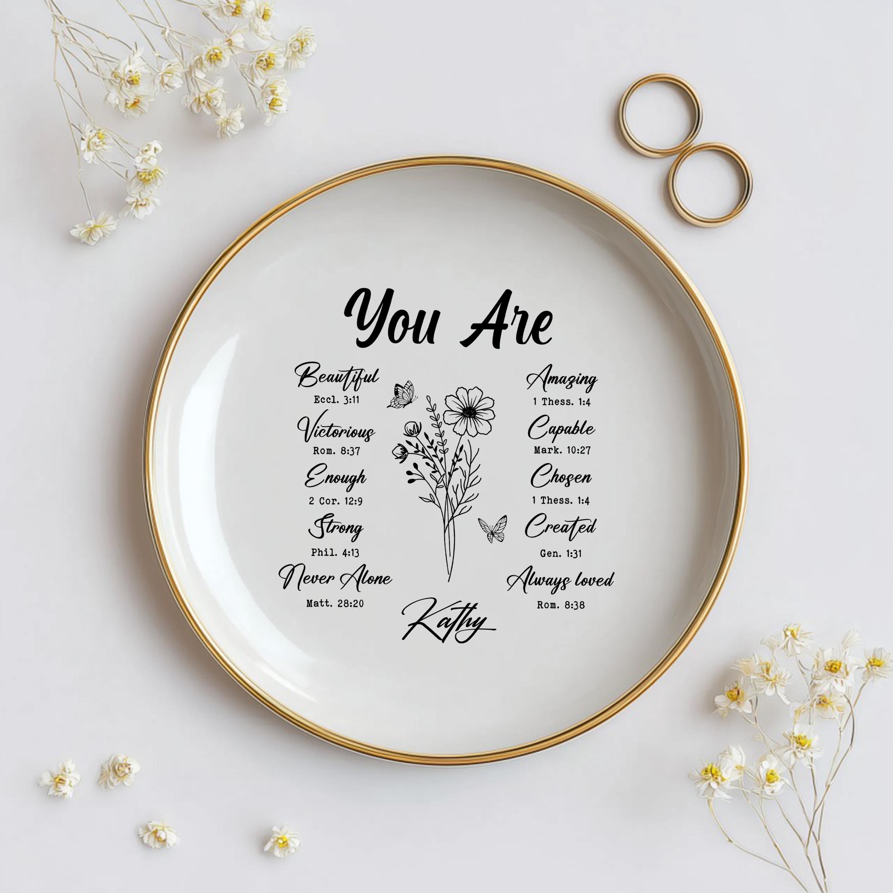 Personalized Christian Jewelry Dish
