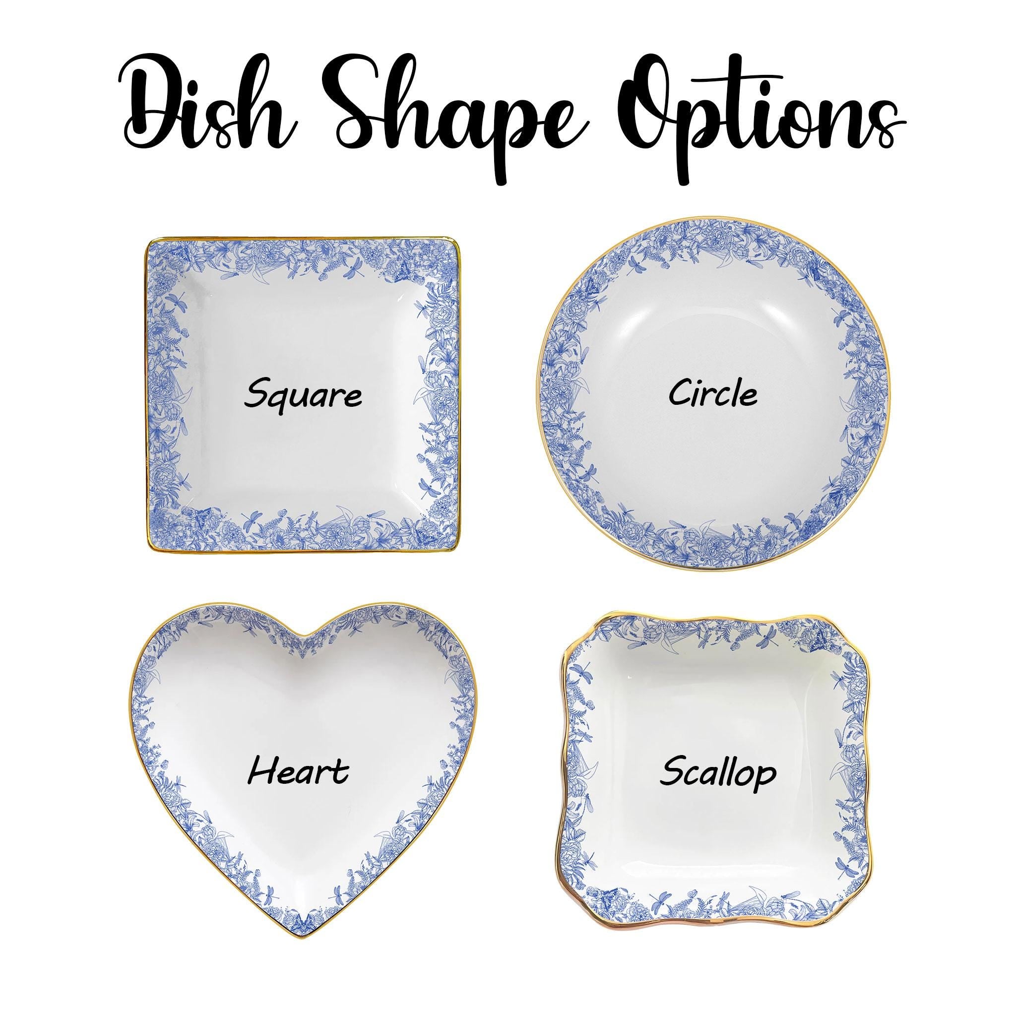 Personalized Birth Flowers Jewelry Dish