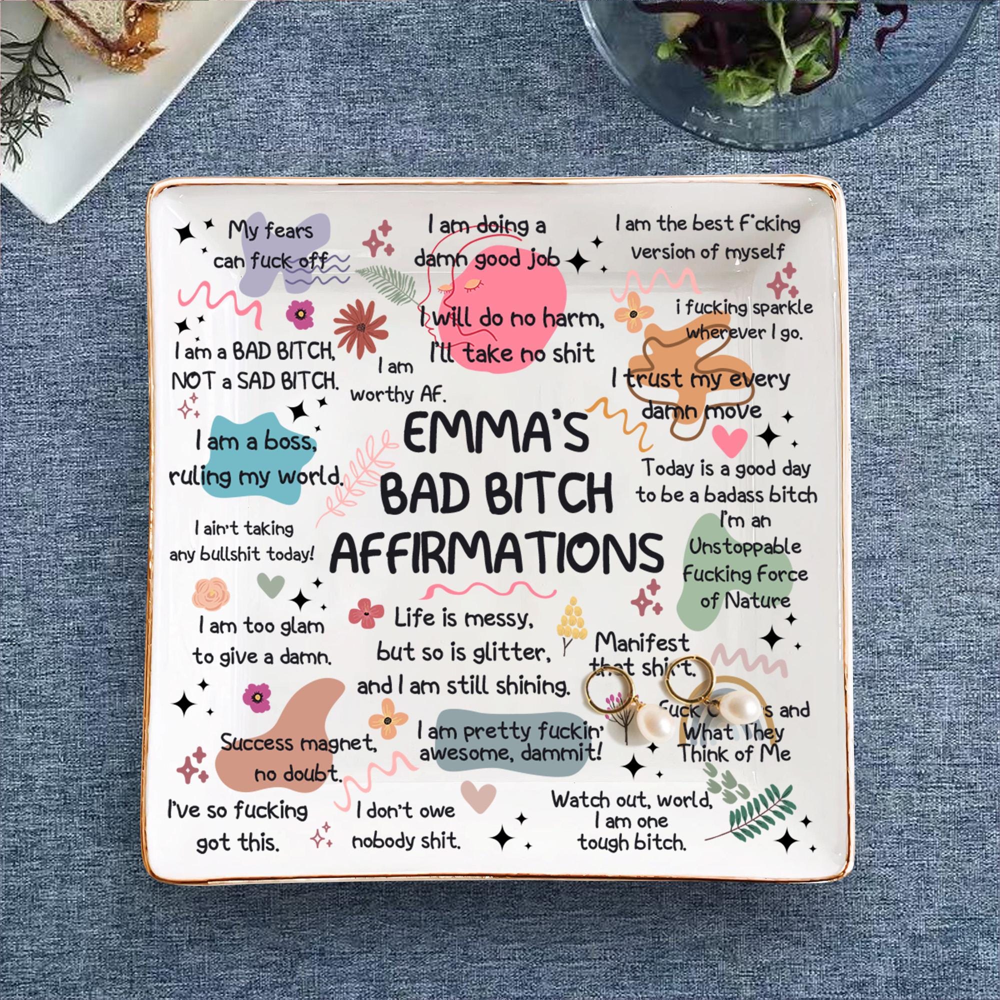 Personalized Ceramic Jewelry Dish