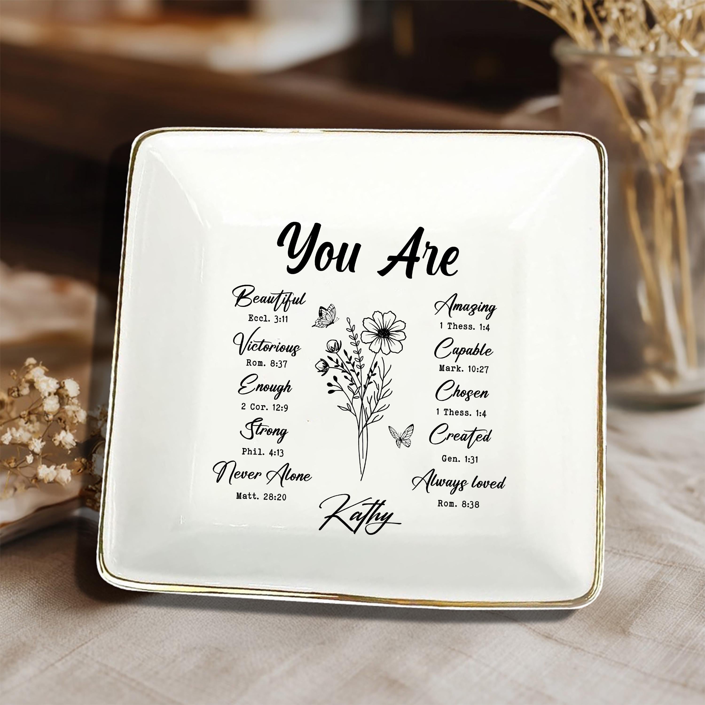 Personalized Christian Jewelry Dish