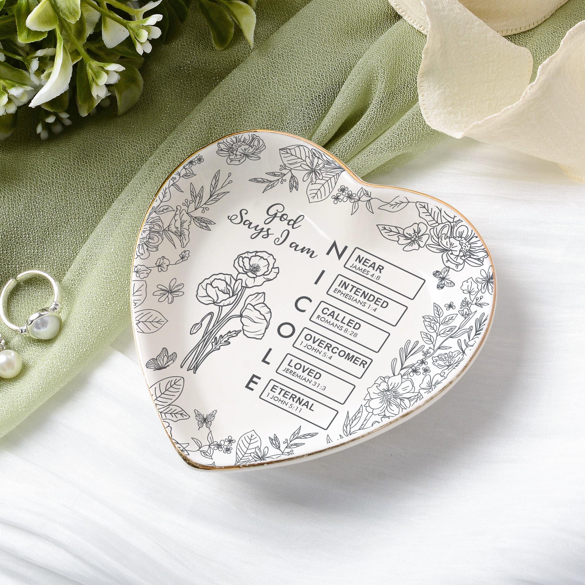 Personalized Christian Name Jewelry Dish