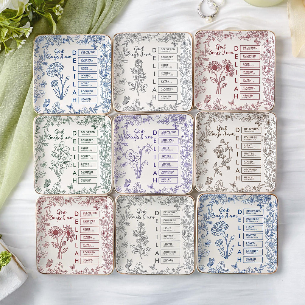 Personalized Christian Name Jewelry Dish