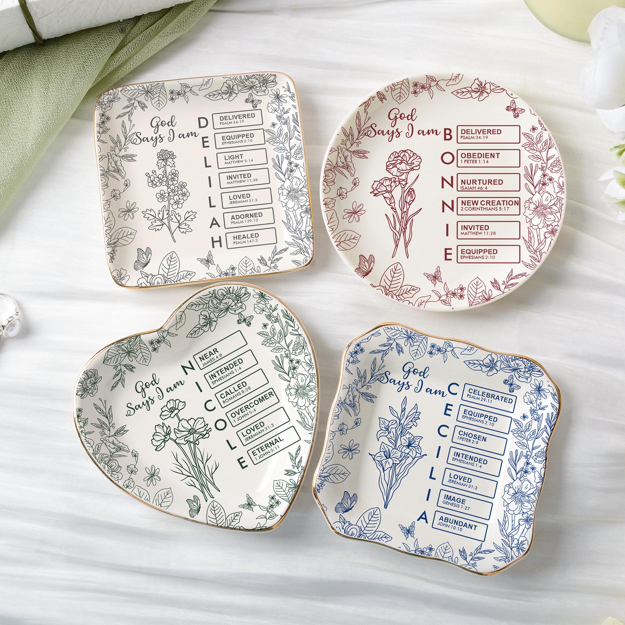 Personalized Christian Name Jewelry Dish