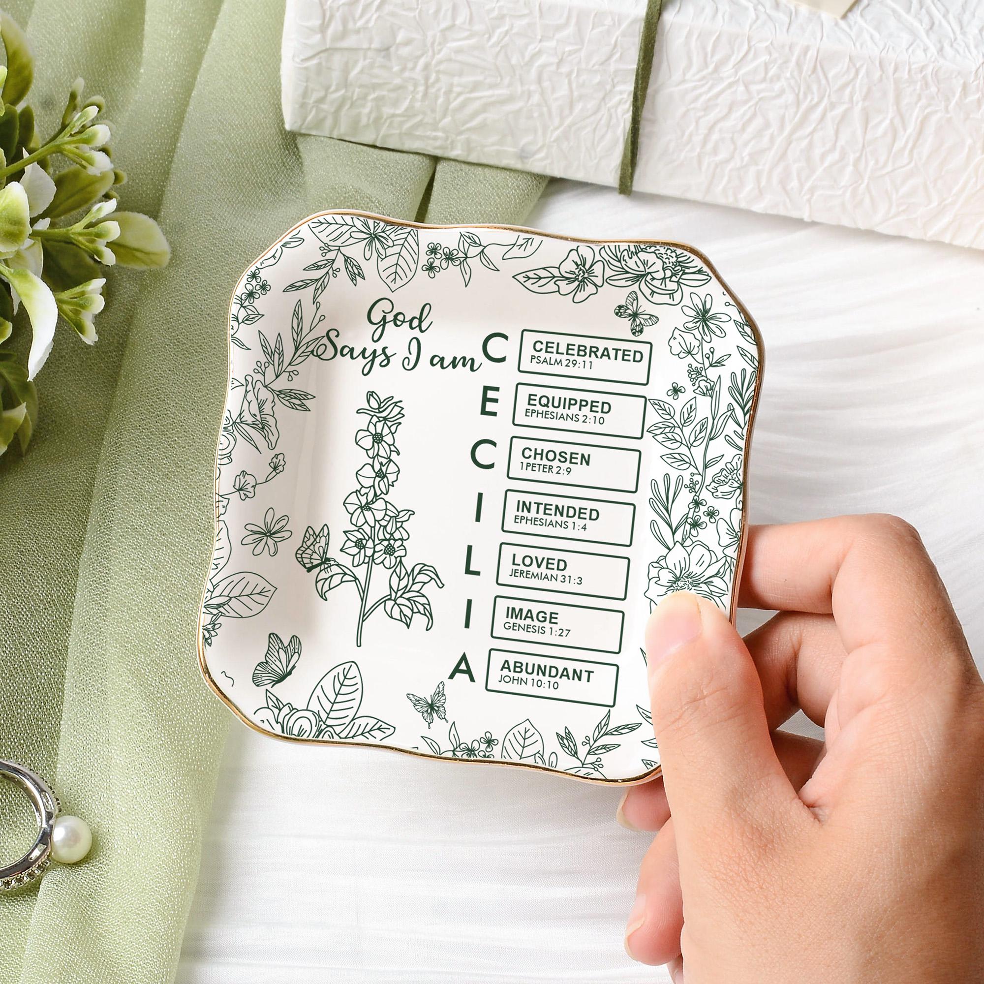Personalized Christian Name Jewelry Dish