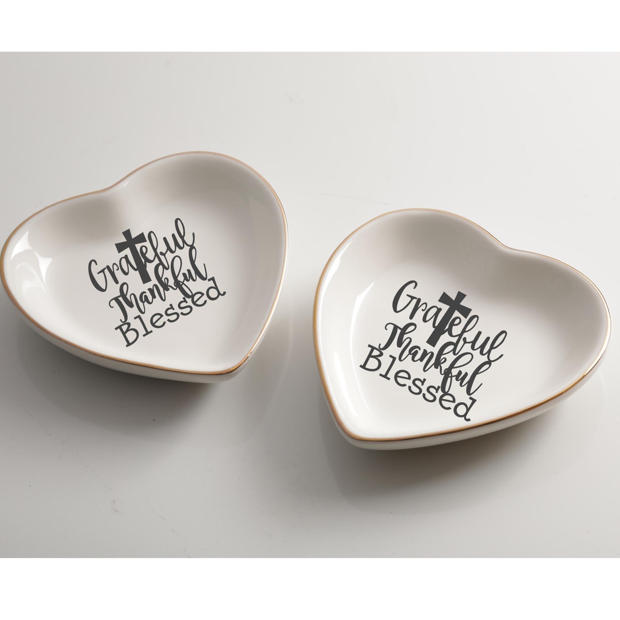 Grateful Thankful Blessed Ring Dish